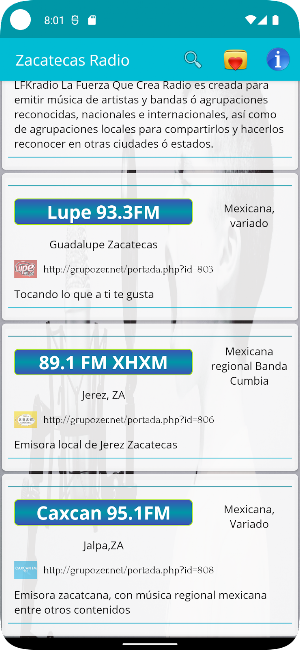 Radio Zacatecas, Mexico Music Screenshot 3