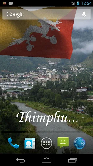 Bhutan Flag Live Wallpaper Screenshot 2