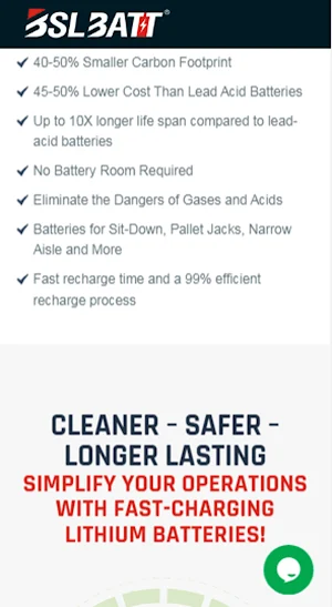 Lithium Forklift Battery Screenshot 1