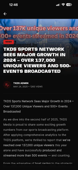 TKDS SPORTS Screenshot 1