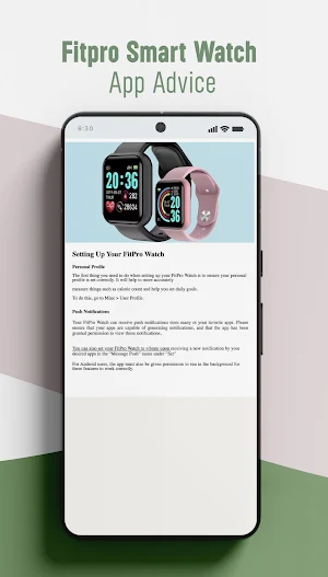 Fitpro Smart Watch App Advice Screenshot 3