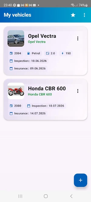 DriveCosts fuel and service Screenshot 1