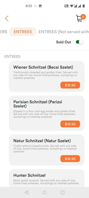 Budapest Restaurant Screenshot 2