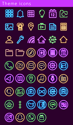 Stylish Wallpaper Neon Galaxy Theme Screenshot 3