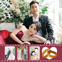 Modern Wedding Couple Romantic