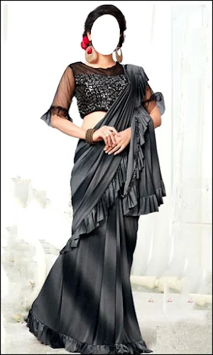 Women Fashion Ruffle Sarees Screenshot 3