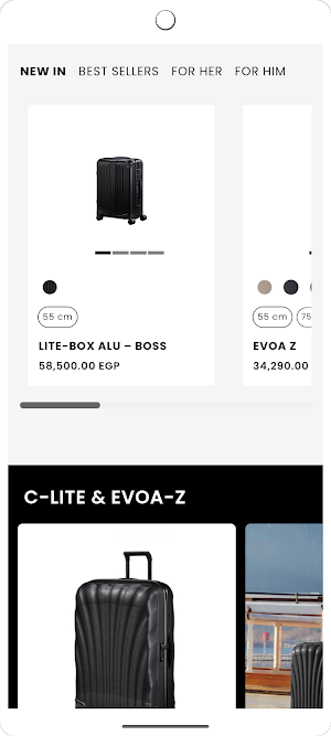 Samsonite Egypt Screenshot 2