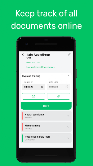 FoodDocs | HACCP app Screenshot 3