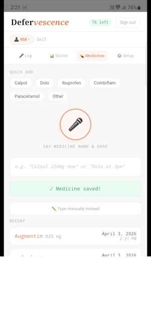 Defervescence: Fever Tracker Screenshot 2