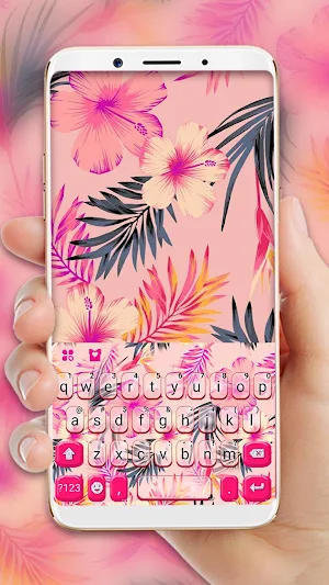 Vintage Flowers Keyboard Theme Screenshot 0
