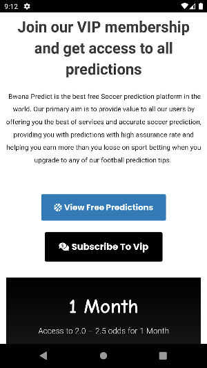 Bwana Predict Screenshot 2
