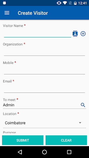 Impiger Visitor Mgmt Screenshot 1