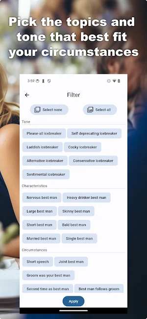 Wedding Speech Builder Screenshot 1