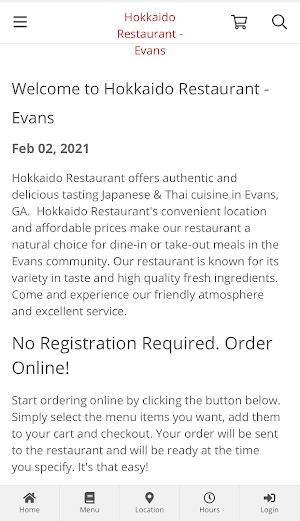 Hokkaido Restaurant - Evans Screenshot 0