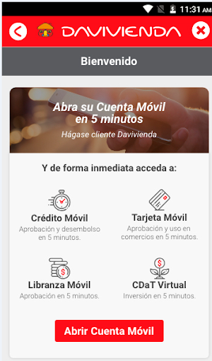 Davivienda Móvil Screenshot 1