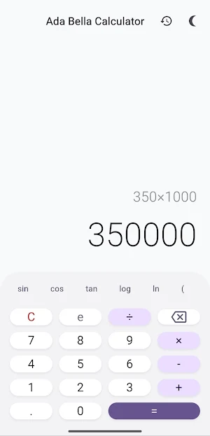 Ada Bella Calculator Screenshot 1
