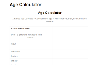 Age Calculator Screenshot 0