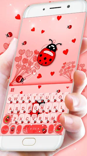 Sweet Ladybird Keyboard Theme Screenshot 2