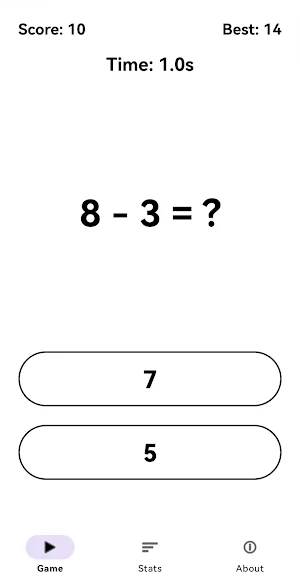 Quick Math Quiz Screenshot 2