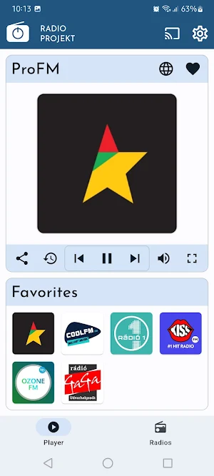Radio Projekt: Online stations Screenshot 0