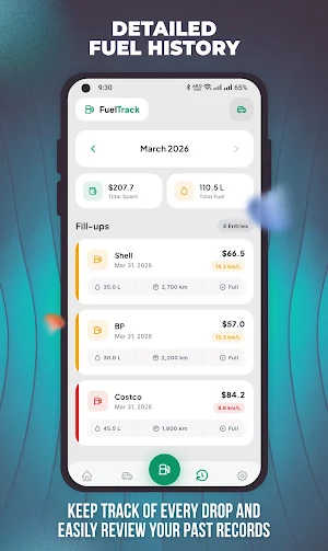 FuelTrack: Simple Fuel Tracker Screenshot 2