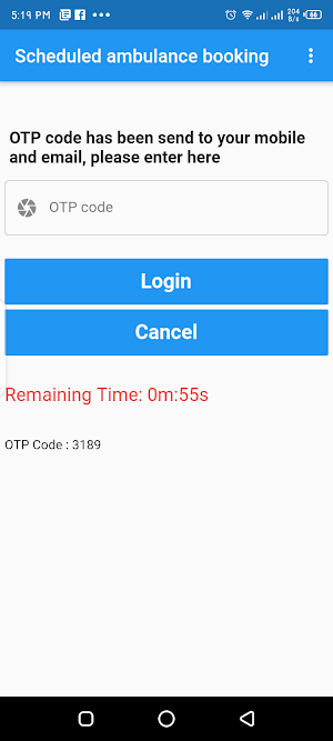 HMC Ambulance Booking App Screenshot 0