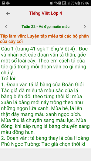 Tieng Viet Lop 4 Screenshot 2