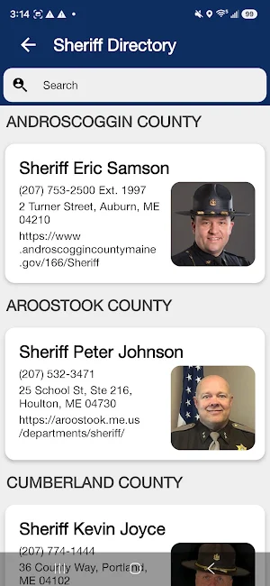 Maine Sheriffs Association Screenshot 1