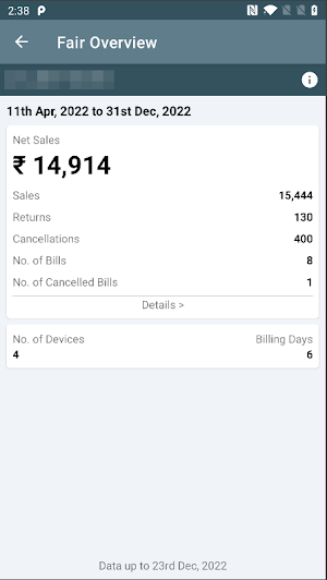 mPOS Dashboard Screenshot 2