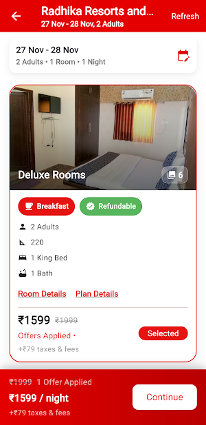 ARN: Hotel Booking App Screenshot 2