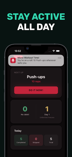 MicroReps - Workout Reminder Screenshot 0