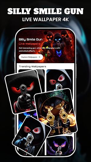 Silly Smile Gun Wallpaper Live Screenshot 1