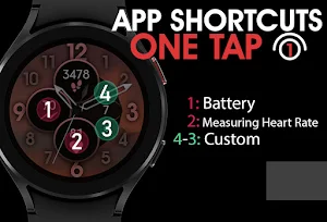 Modern Analog Rose Watch Face Screenshot 3