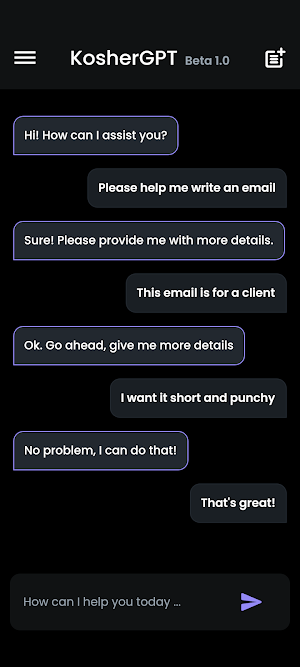 KosherGPT Screenshot 2