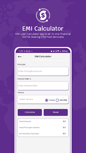 LoanCash - Emi Loan Calculator Screenshot 2