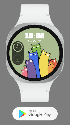 Cute Cats Watch face Screenshot 3