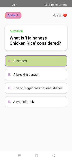 Singapore Quiz Screenshot 1