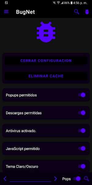 BugNet: Navegador Antivirus Screenshot 0