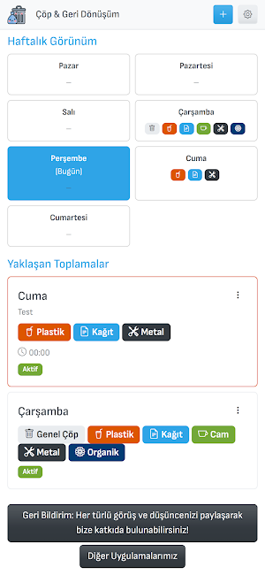 Çöp Geri Dönüşüm Hatırlatıcısı Screenshot 2