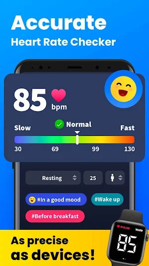 Heart Rate Monitor - Pulse App Screenshot 1