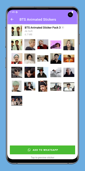 BTS Animated Stickers Screenshot 3