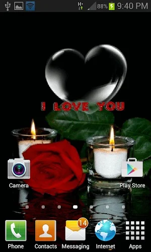 Candle In Glass LWP Screenshot 2
