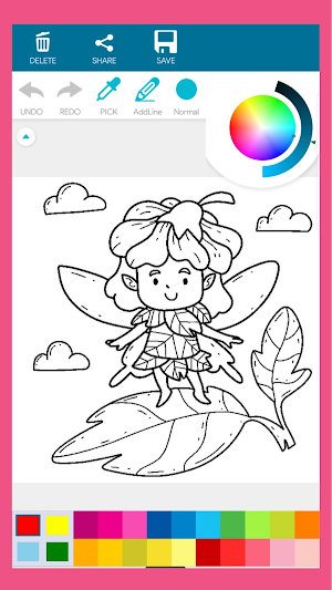 Kawaii Fairy Coloring Book Screenshot 2