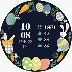 Easter Wreath Watch Face Screenshot 0
