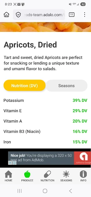 Fruit & Veg Nutrition Guide Screenshot 2