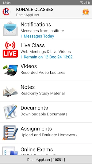 KONALE CLASSES Screenshot 1