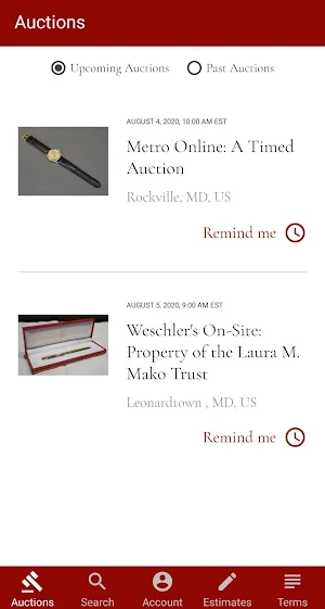 Weschler's Live Bidding Screenshot 0