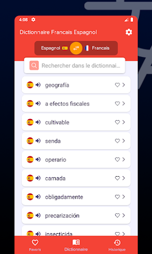 Dictionnaire Francais Espagnol Screenshot 2