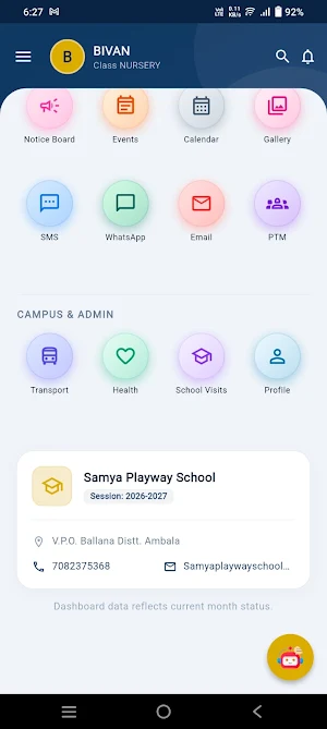 Samya School Parent App Screenshot 3