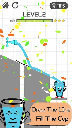 Clever Glass-Leisure Drawing Water Cup Puzzle Game Screenshot 0